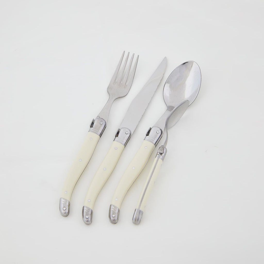 French Everyday Flatware - Ivory  (a 4 piece place setting)