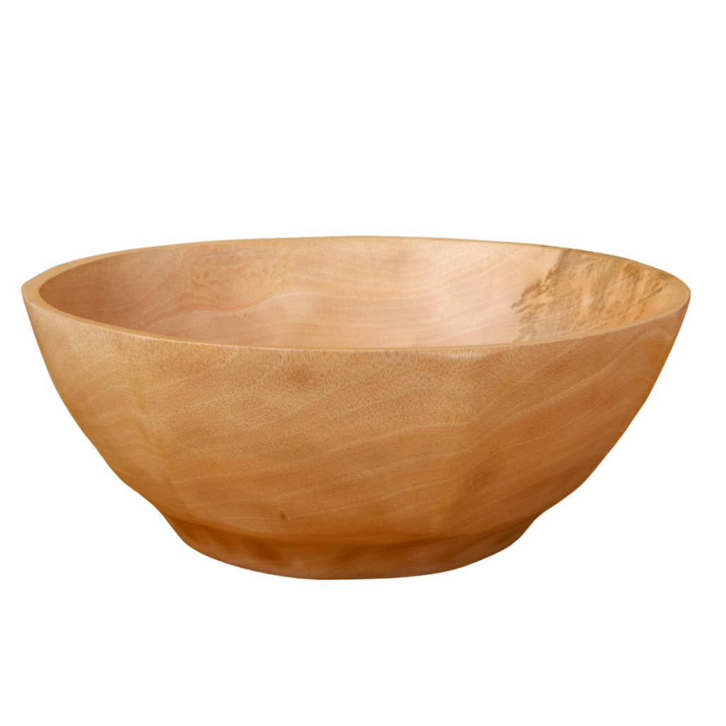 Mango Wood Curved Bowl